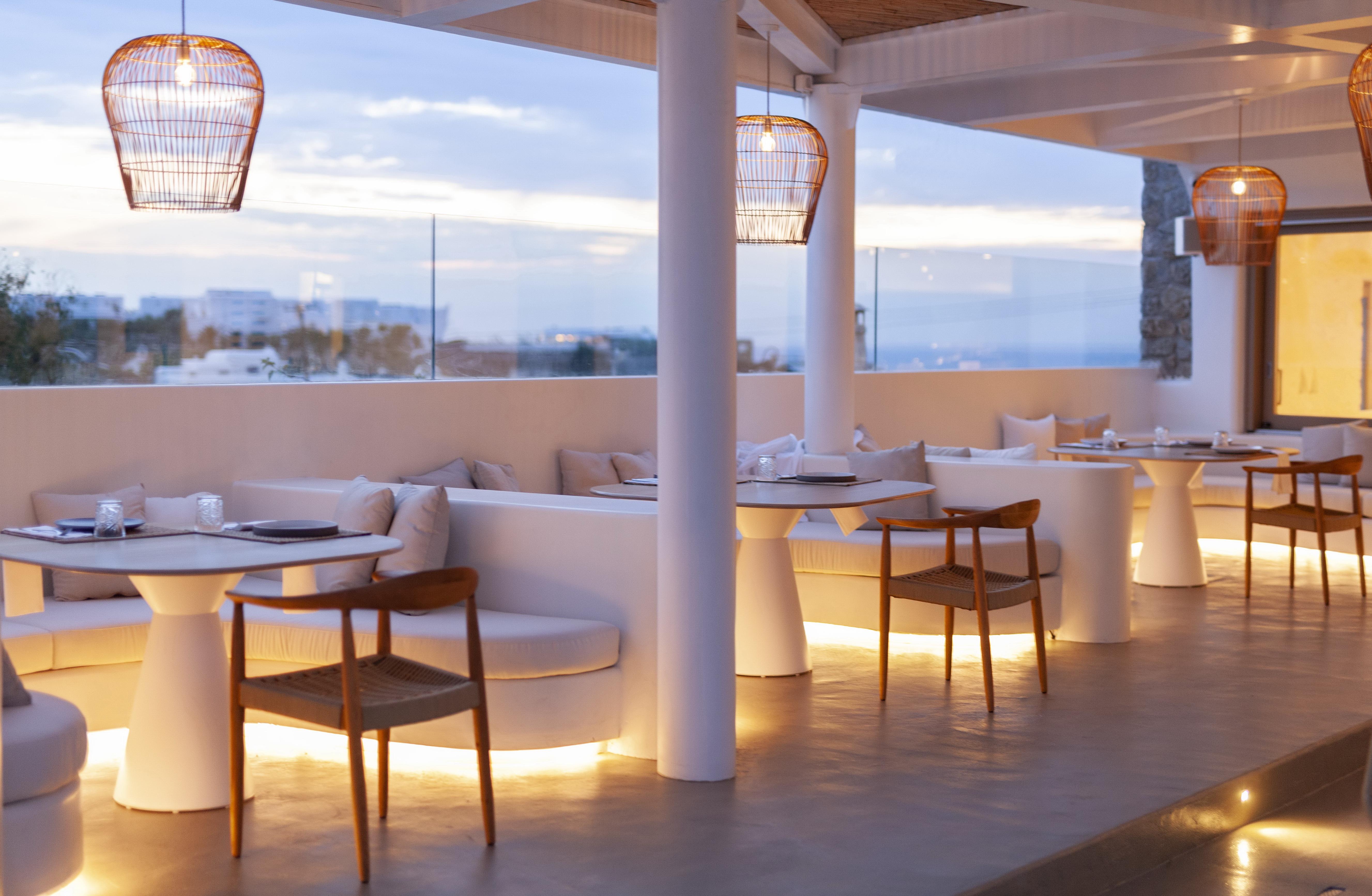 Louis Vuitton Mykonos  Hostels design, Restaurant design